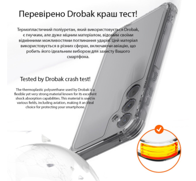 Drobak Чохол до мобільного телефона Drobak Acrylic with Airbag Samsung A17 4G (858516)