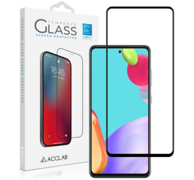 Скло захисне ACCLAB Full Glue Samsung A52 Black (1283126510540)