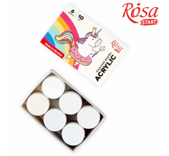 Rosa Акрилові фарби Rosa START Unicorn 6 x10 мл (4823098531029)