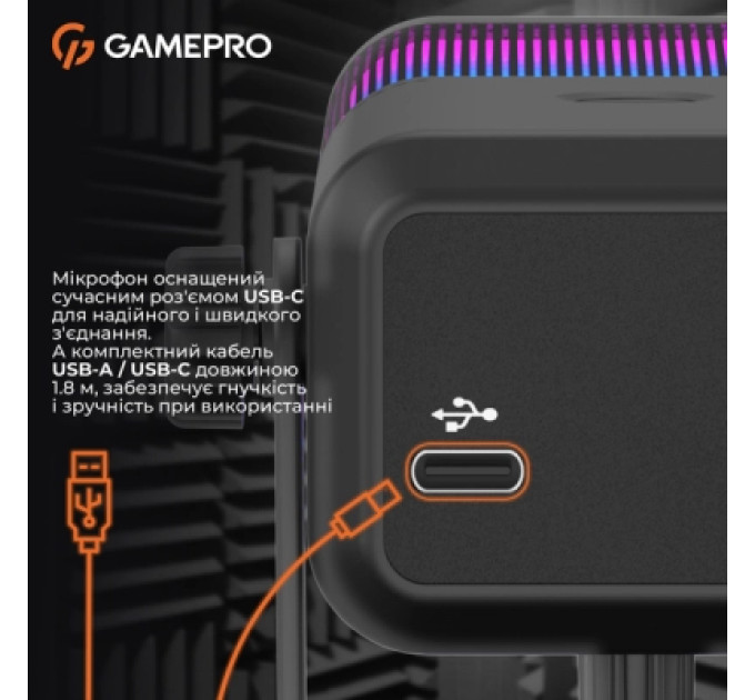 GamePro Мікрофон GamePro Genesis X-Arctic USB (UGM117B)