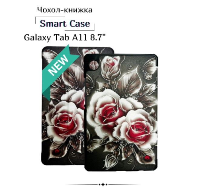 BeCover Чохол до планшета BeCover Smart Case Samsung Galaxy Tab A11 SM-X133/X135 8.7" Black Rose (713983)