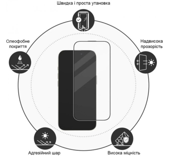 Скло захисне Drobak Samsung Galaxy A26 Black Frame A+ (383867)