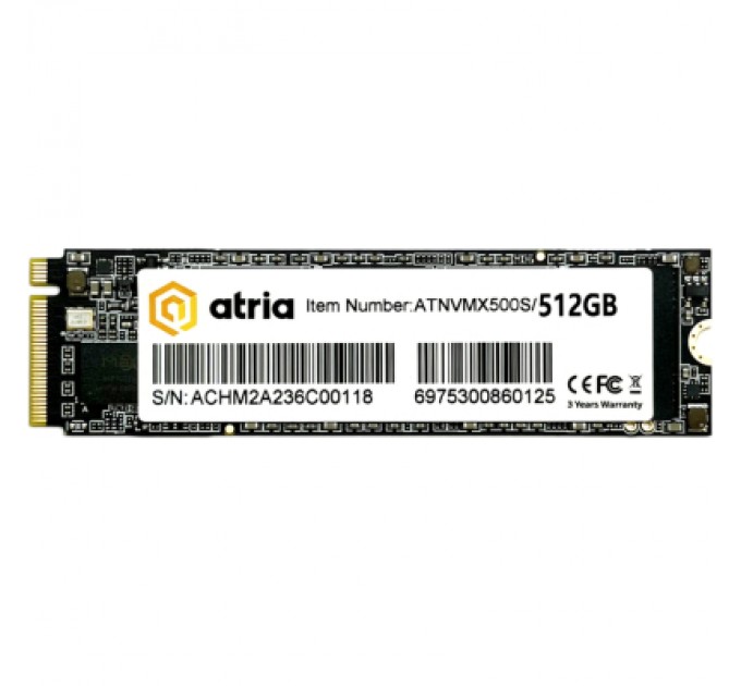 ATRIA Накопичувач SSD M.2 2280 512GB X500S ATRIA (ATNVMX500S/512)