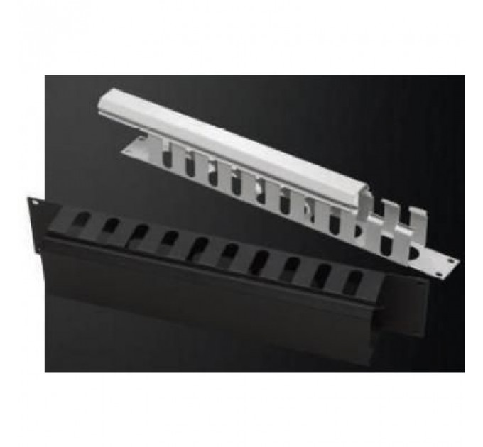 Кабельний організатор 19" 1U гребінка, RAL 9005 Mirsan (MR.OKK1U19.01)
