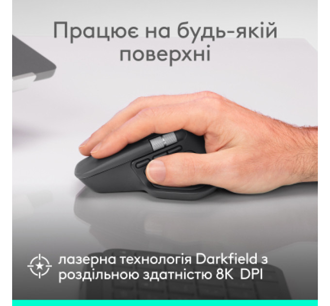 Logitech Мишка Logitech MX Master 4 for Business Wireless/Bluetooth Graphite (910-007617)