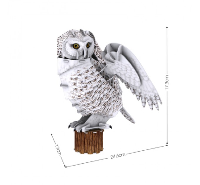 Пазл Cubic Fun Тривимірна головоломка-конструктор Зникаючі тварини Сніжна сова (DS1079h)