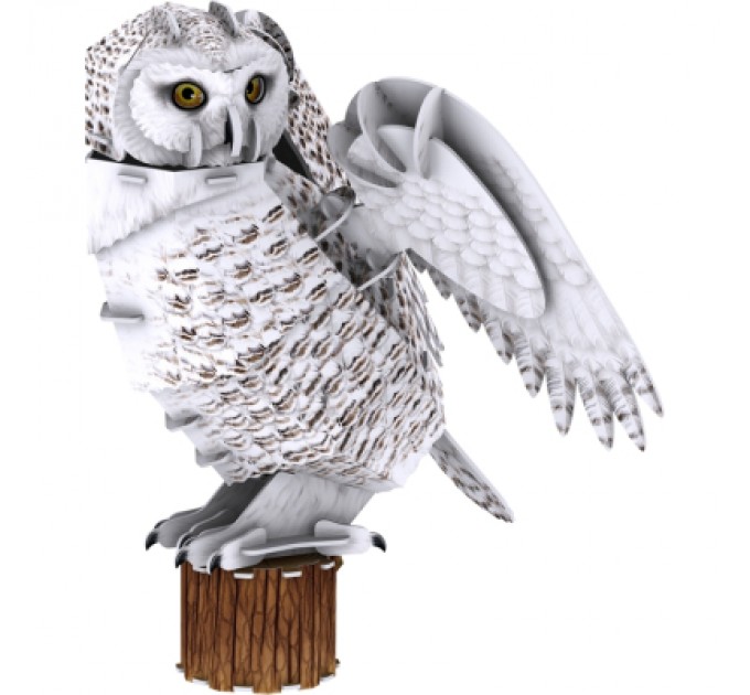 Пазл Cubic Fun Тривимірна головоломка-конструктор Зникаючі тварини Сніжна сова (DS1079h)