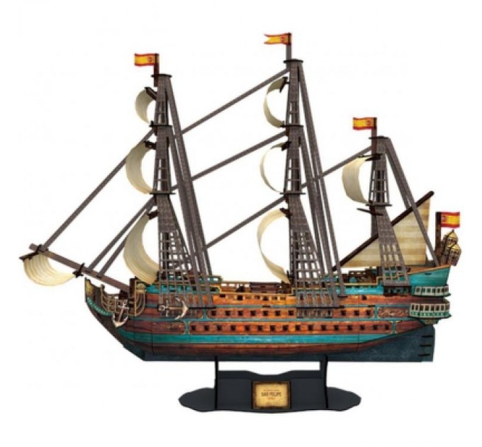 Пазл Cubic Fun Тривимірна головоломка-конструктор Іспанська Армада Сан Феліпе (T4017h)