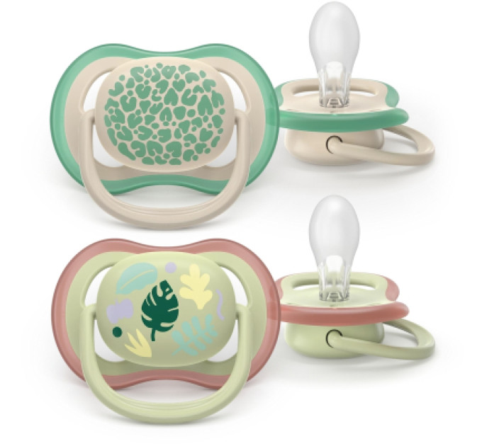 Philips AVENT Пустушка Philips AVENT Ultra Air 6-18 місяців 2 шт зелено-бежева (SCF087/17)