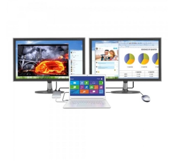 Адаптер USB-A to 2xHDMI F dual display J5create (JUA365-N)