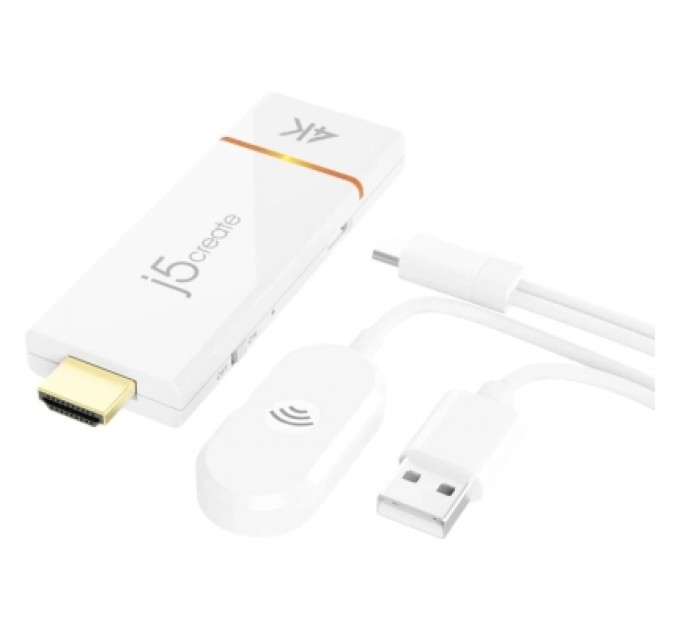 Адаптер ScreenCast 4K WI-FI 15m Miracast/AirPlay/Chromecast black J5create (JVAW76-N)