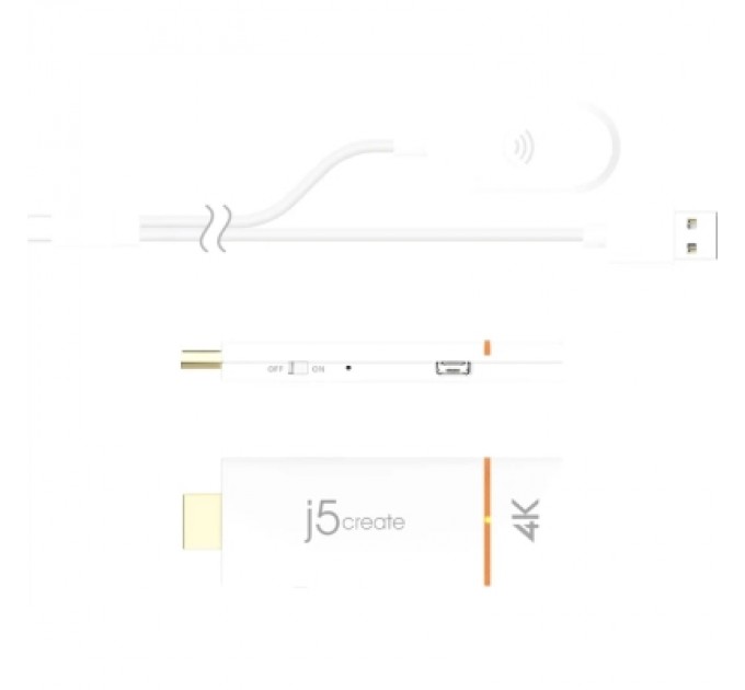 Адаптер ScreenCast 4K WI-FI 15m Miracast/AirPlay/Chromecast black J5create (JVAW76-N)