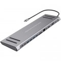 XoKo Порт-реплікатор XoKo 14-in-1 Dock USB-C (HDMI/VGA/USB3.0/.../USB-C PD/RJ45/..) (XK-AC1400-SL)