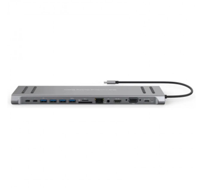 XoKo Порт-реплікатор XoKo 14-in-1 Dock USB-C (HDMI/VGA/USB3.0/.../USB-C PD/RJ45/..) (XK-AC1400-SL)