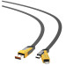 XO Дата кабель USB 2.0 AM to USB-C + USB 2.0 AM to Lightning 1.0m 60W black XO (NB283_4-in-1_Black)