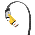 XO Дата кабель USB 2.0 AM to USB-C + USB 2.0 AM to Lightning 1.0m 60W black XO (NB283_4-in-1_Black)
