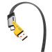 XO Дата кабель USB 2.0 AM to USB-C + USB 2.0 AM to Lightning 1.0m 60W black XO (NB283_4-in-1_Black)