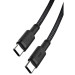 XO Дата кабель USB-C to USB-C 1.0m 100W braided black XO (NBQ199_С_Black)