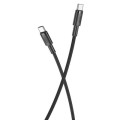 XO Дата кабель USB-C to USB-C 1.0m 100W braided black XO (NBQ199_С_Black)