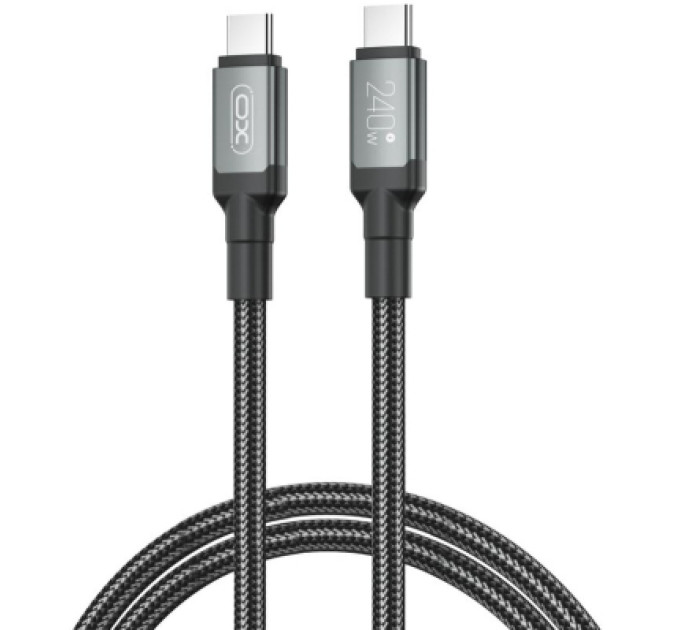 XO Дата кабель USB-C to USB-C 2.0m 240W black XO (NBQ264B_С_Black)