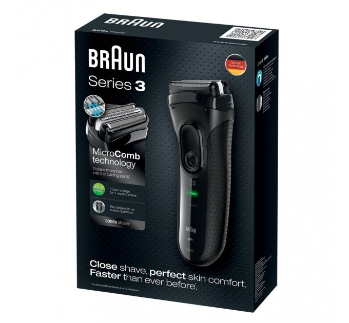 Електробритва Braun Series 3 3000 Black