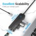 Vention Концентратор Vention USB 3.1 Type-C to 3xUSB 2.0+MicroUSB+RJ45 100M Ethernet black (TGOBB)