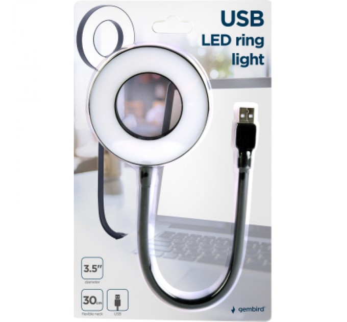 Лампа USB Gembird LED, ring 3.5 inch, 6W (NL-LEDRING-01)