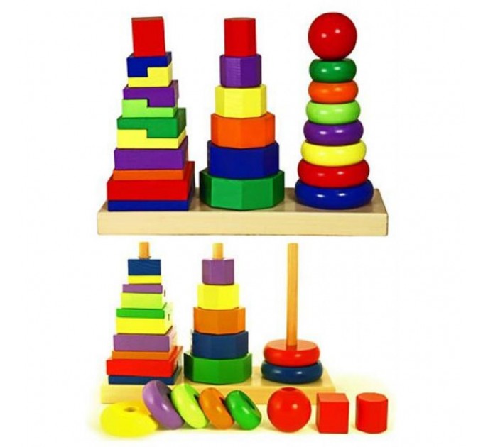 Розвиваюча іграшка Viga Toys Пирамидка (50567)