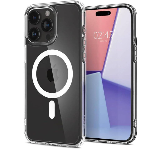 Spigen Чохол-накладка Spigen Crystal Hybrid with MagFit для Apple iPhone 15 Pro Max Clear (ACS06450)
