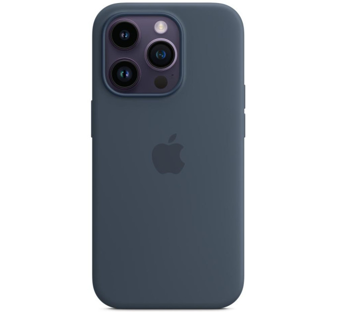 Apple Чохол-накладка Apple Silicone Case with MagSafe для Apple iPhone 14 Pro Storm Blue (MPTF3)