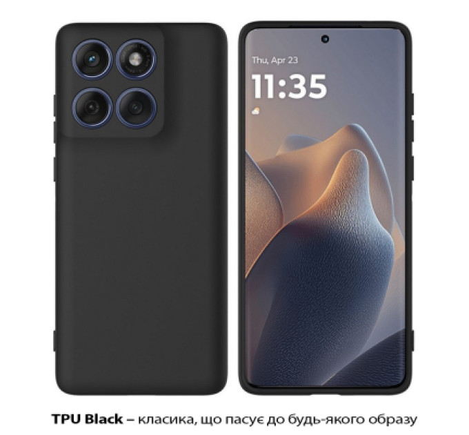 BeCover Чохол до мобільного телефона BeCover Silicone Motorola Edge 60 Black (713770)