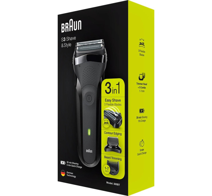 Braun Електробритва Braun Series 3 300BT Black/Black