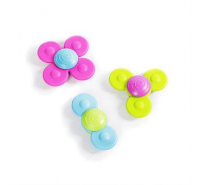 Брязкальце Fat Brain Toys набір прорізувачів-спінерів із присосками Whirly Squigz 3 шт (F210ML)