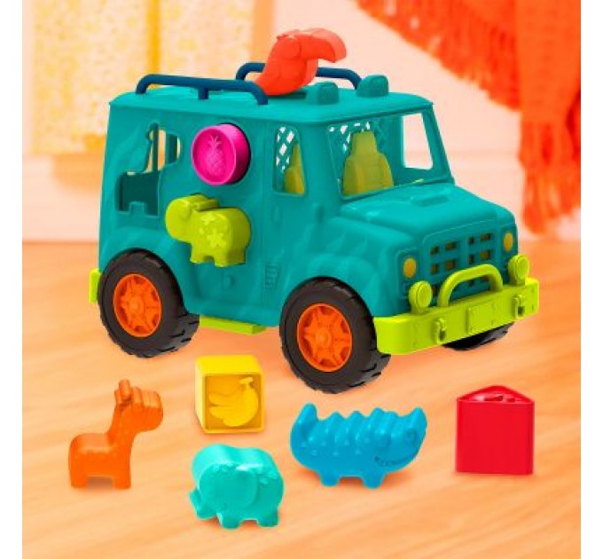 Розвиваюча іграшка Battat сортер - Вантажівка Сафарі (колір море) (BX2024Z)