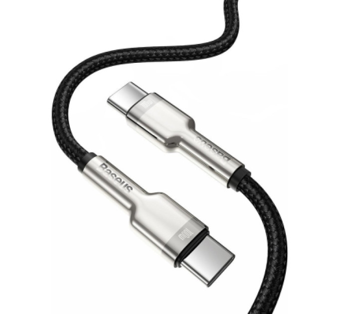 Baseus Дата кабель USB-C to USB-C 2.0m 100W metal black Baseus (CATJK-D01)
