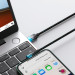 Baseus Дата кабель USB-C to Lightning 1.0m 20W 90° corner black/blue Baseus (CAVP000221)