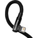 Baseus Дата кабель USB 2.0 AM to Lightning 2.0m 2.4A 90° corner black Baseus (CAVP000101)