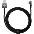 Baseus Дата кабель USB 2.0 AM to Lightning 2.0m 2.4A 90° corner black Baseus (CAVP000101)