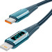 Essager Дата кабель USB-C to Lightning 2.0m 20W Digital Display blue Essager (EXCTL-YDA03)