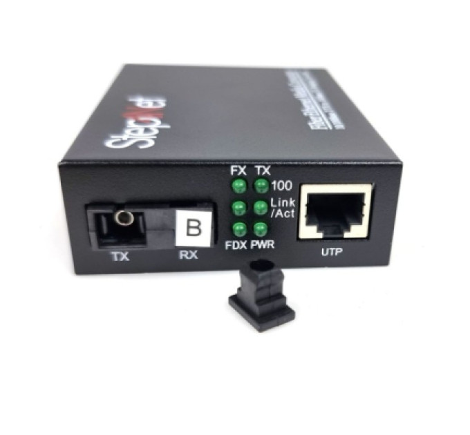 Step4Net Медіаконвертер 10/100Base-TX to 100Base-FX, SM, 1550nm, SC/PC, 20км Step4Net (MC-R-0,1-1SM-1550nm-20-LFP)
