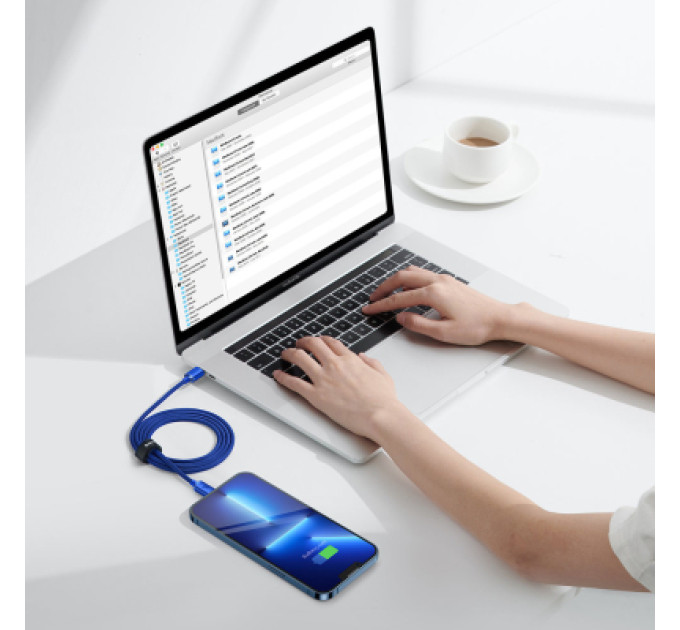 Baseus Дата кабель USB-C to Lightning 1.2m 20W blue Baseus (CAJY000203)