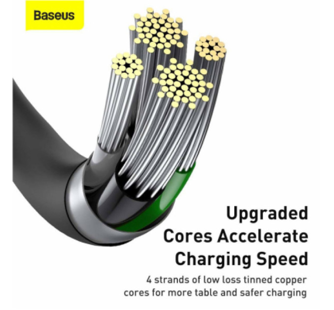 Baseus Дата кабель USB 2.0 AM to Lightning 2.0m 2.4A black Baseus (CALYS-C01)