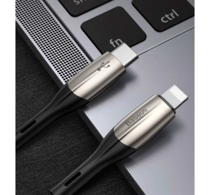 Baseus Дата кабель USB-C to Lightning 1.0m 18W black Baseus (CATLSP-01)
