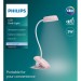 Philips Настільна лампа Philips LED Reading Desk lamp Donutclip 3W, 4000K, 1200mAh (Lithium battery), рожевий (929003179627)