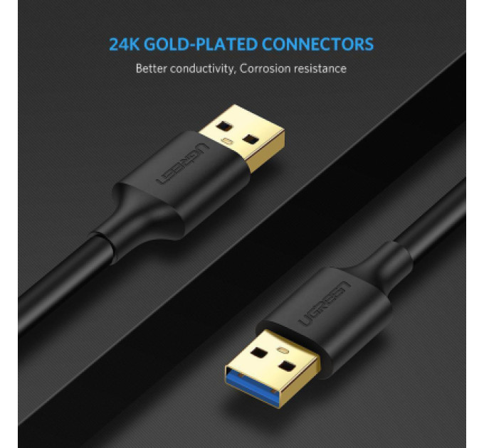 Ugreen Дата кабель USB 3.0 AM/AM 1.0m US128 black Ugreen (10370)