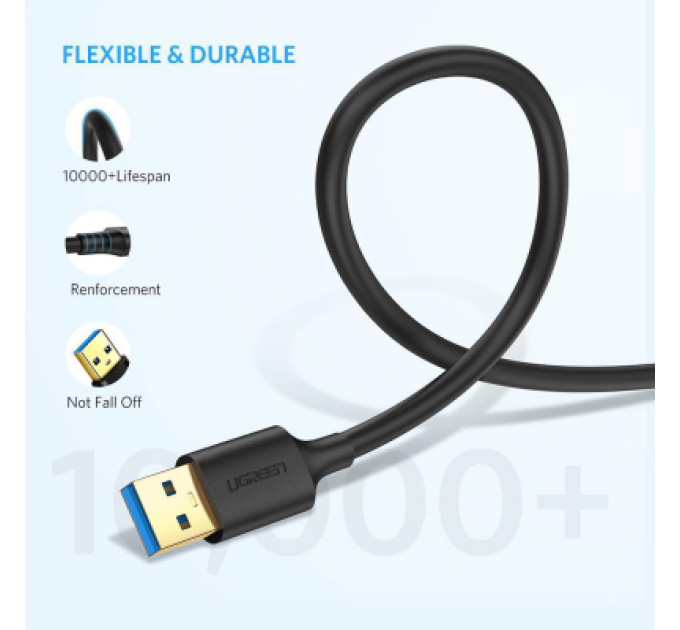 Ugreen Дата кабель USB 3.0 AM/AM 1.0m US128 black Ugreen (10370)