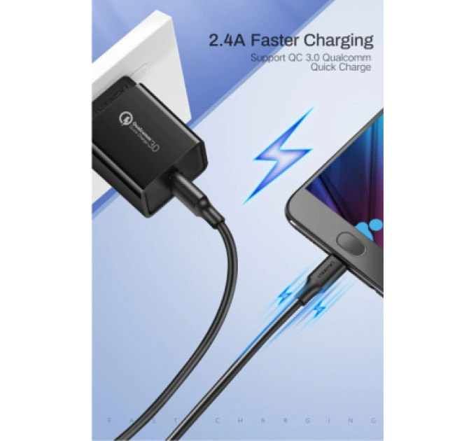 Ugreen Дата кабель USB 2.0 AM to Micro 5P 3.0m 2A US289 black Ugreen (60827)