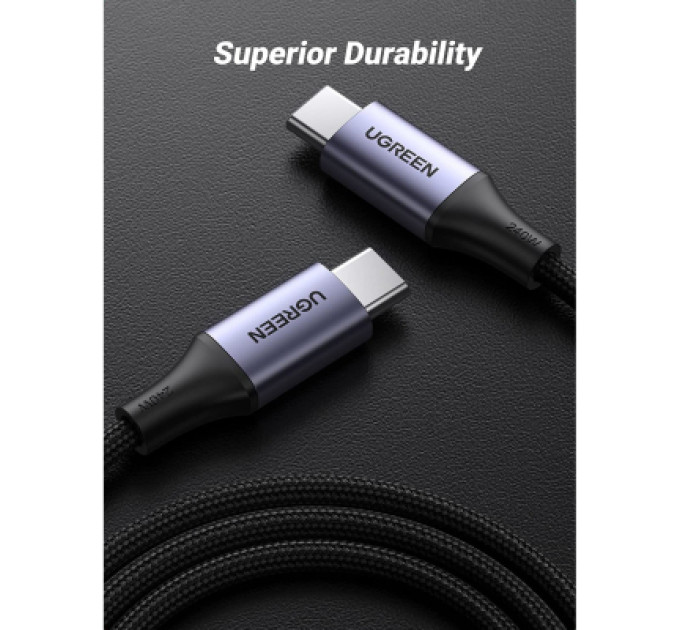 Ugreen Дата кабель USB-C to USB-C 1.0m 240W US535 space gray Ugreen (15311)