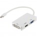 PowerPlant Порт-реплікатор PowerPlant mini Display Port — HDMI, DVI, VGA (3 в 1) (CA910946)