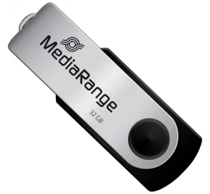 USB флеш накопичувач Mediarange 32GB Black/Silver USB 2.0 (MR911)
